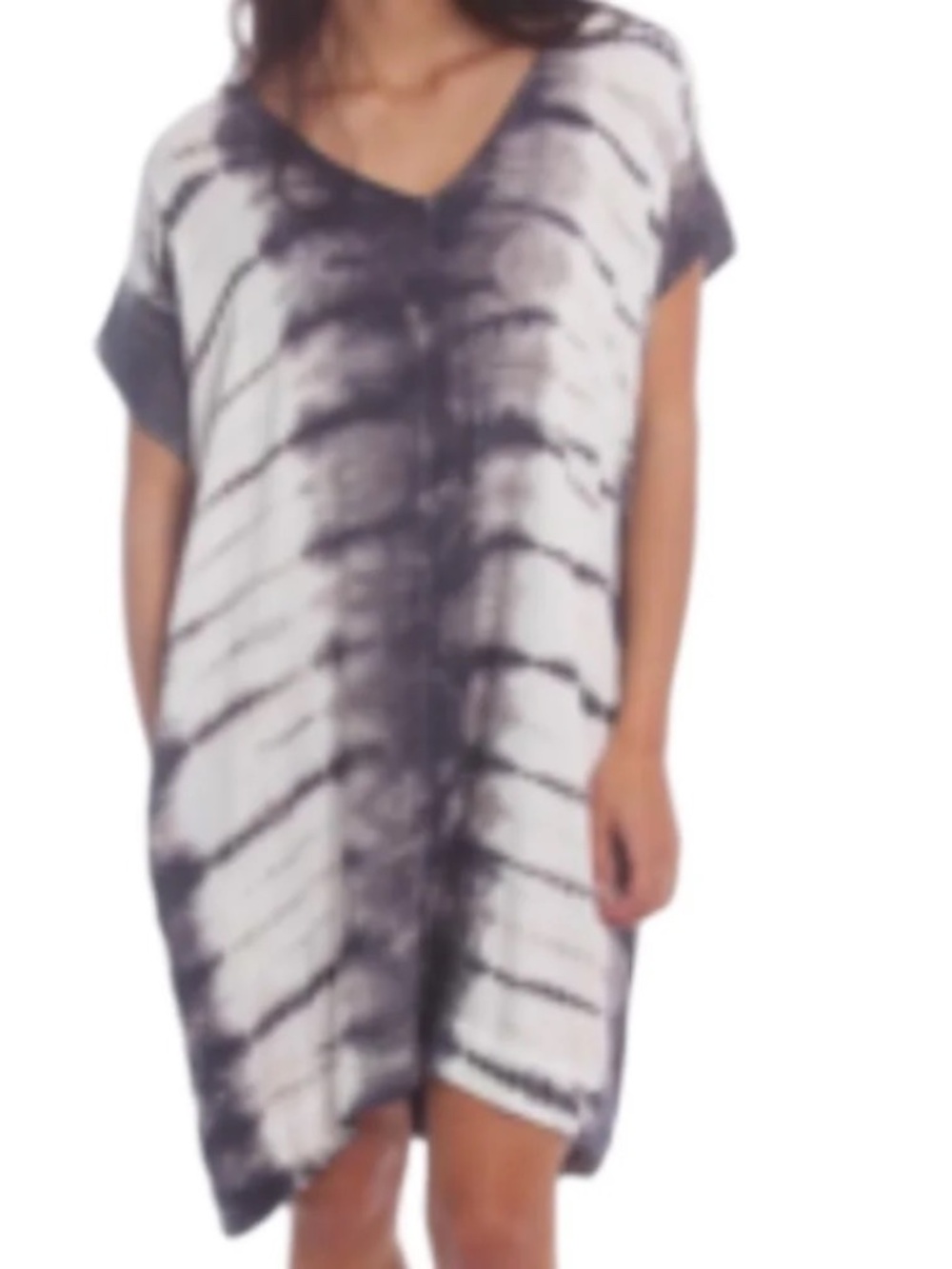 River + Sky Tie Dye V-Neck Dress in Chocolates Brown and Cream NWT - Picture 9 of 9